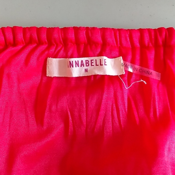 Annabelle orange strapless peasant dress SzM - Picture 6 of 8